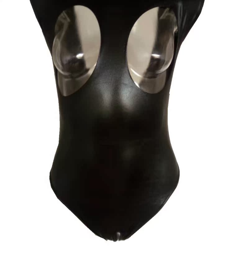 Giải phóng mặt bằng mất tiền! Sexy big backless pu băng lụa ren mở ngực jumpsuit bó sát đồ lót nam