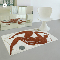 (Aoyama Mijuku) original design Nordic abstract art simple carpet bedroom bedside blanket mat INS wind