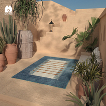 (Aoyama Mijuku) original design Indian ethnic Nordic carpet living room coffee table mat bedroom bedside INS