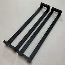 Chinese door handle stainless steel square tube handle glass door handle wooden door handle modern large handle Black