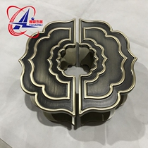 Chinese style auspicious cloud antique door handle semi-circular glass door handle Green bronze wooden door handle handrail