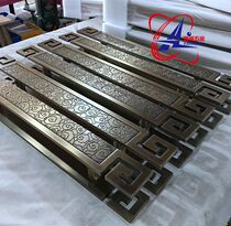 Chinese stainless steel glass door handle bronze solid wood door handle antique auspicious cloud carving handrail customization