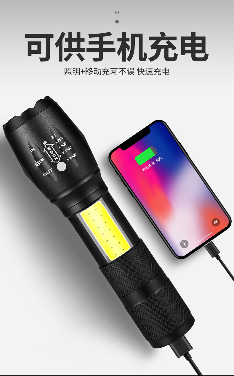 多功能便携手电筒 图1