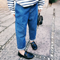 Child Loose Version Jeans Baby Spring Autumn Ocean Pants Boy Girl Girl Han Version Trendy Denim Kharen Pants Tide