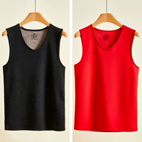 Постоянная температура 37 градусов плюс флисовый жилет для мужчин [темно-серый + ярко-красный]