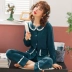 Bà bầu đồ ngủ mùa xuân và mùa hè mỏng gạc sau sinh tháng quần áo cotton mùa xuân và mùa thu cho con bú cho con bú dịch vụ nhà phù hợp với phụ nữ - Giải trí mặc / Mum mặc