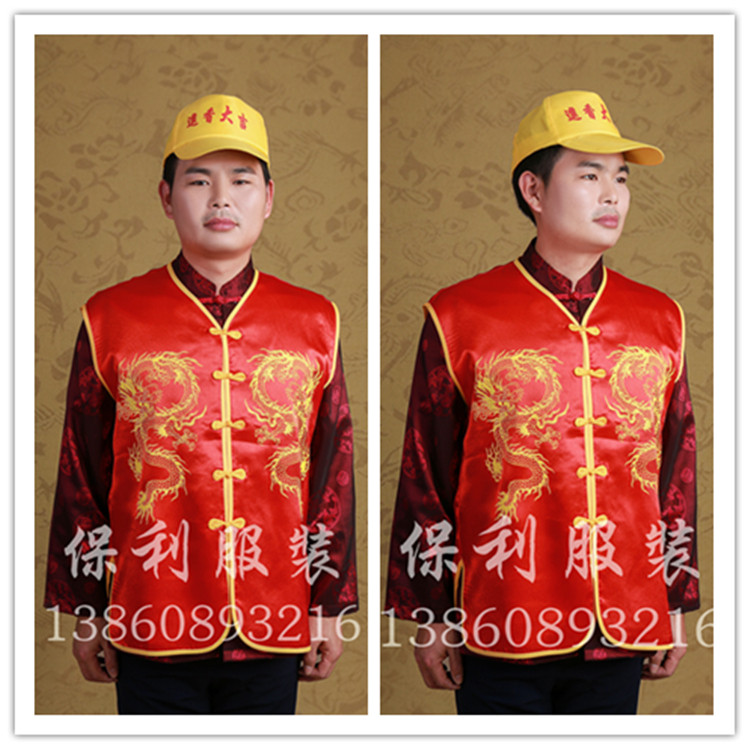 Pilgrim clothing into the incense vest dharma meeting into the incense group temple can be customized printing temple clothes vest