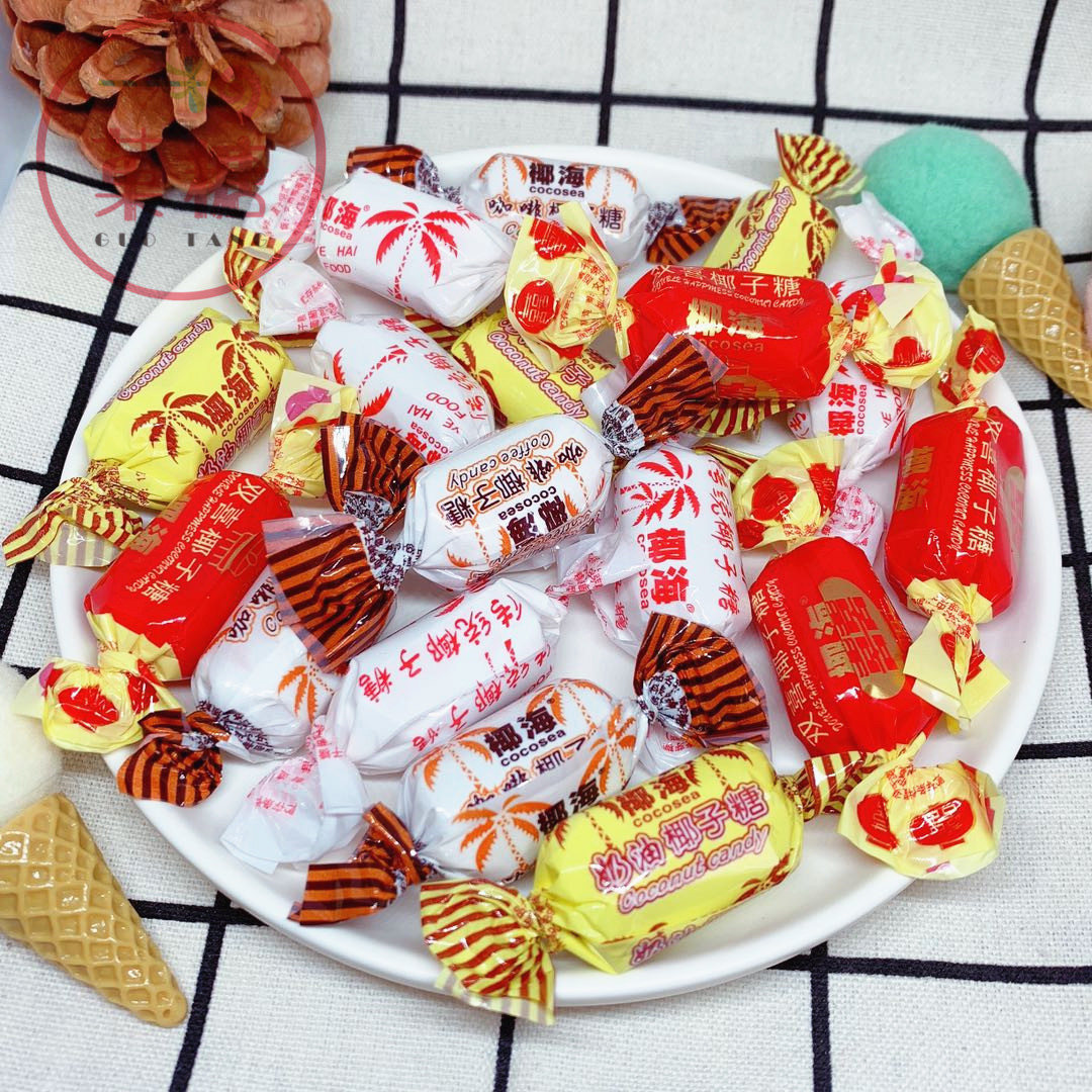 Hainan Coconut Sea Traditional Coconut Sugar Bulk Mixed Multi-flavor Candy Snacks New Year Wedding Candy Meat Strong Fragrance