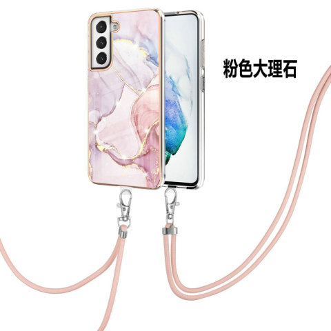 Gold — Marble Pattern Girls Crossbody Lanyard Strap Chic Stylish S23, S23 Plus, S23 Ultra, S22, S22 Plus, S22 Ultra, S21, S21
