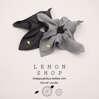 High-end striped fabric large intestine hair tie