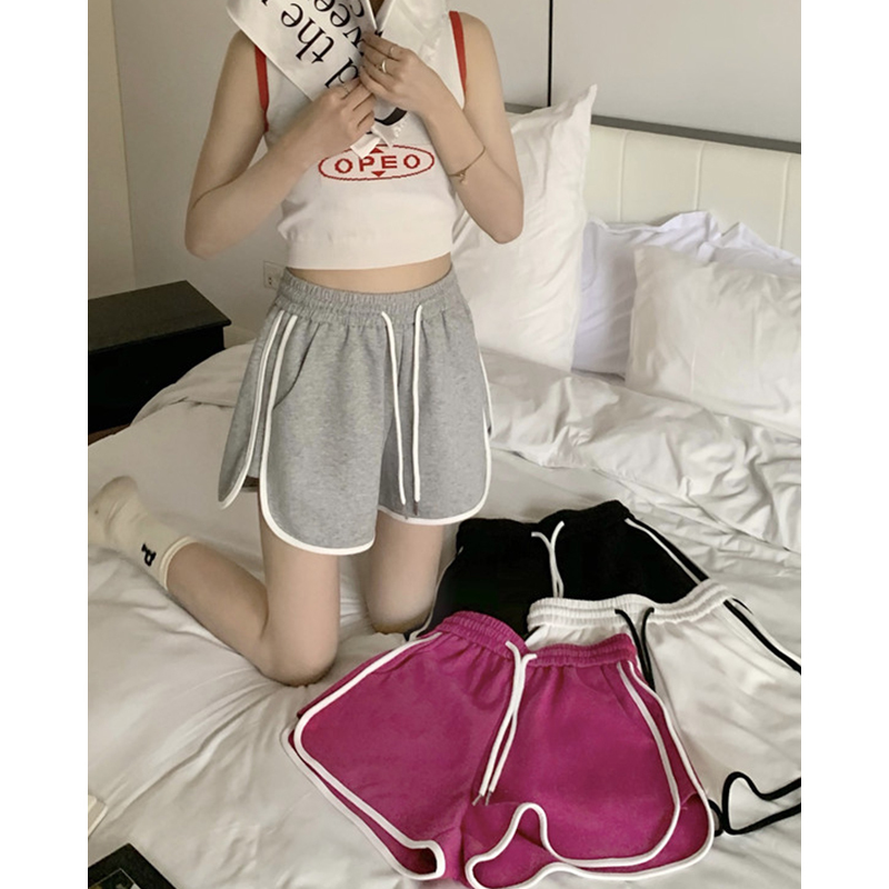Plus-Size Loose-Fitting Sports Shorts for Women, Summer 2026 New Style, High-Waisted, Slimming, Wide-Leg Hot Pants 100kg