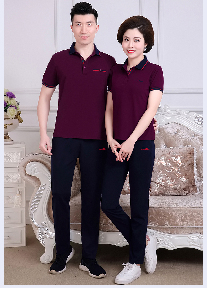 Đàn ông và phụ nữ trung niên mặc đồ thể thao giản dị phù hợp với mẹ và cha mùa hè chạy quần ngắn tay cho các cặp vợ chồng trung niên - Thể thao sau bộ đồ the thao nữ adidas