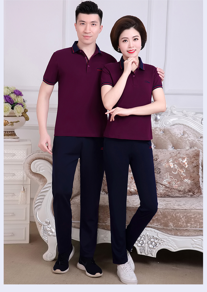 Đàn ông và phụ nữ trung niên mặc đồ thể thao giản dị phù hợp với mẹ và cha mùa hè chạy quần ngắn tay cho các cặp vợ chồng trung niên - Thể thao sau bộ đồ the thao nữ adidas