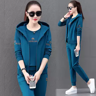 Sportswear suit women 2021 Spring and Autumn New Fashion Fashion loose casual set women's vest vest vest vest vest three sets