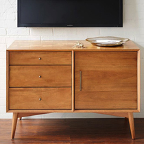 Solid wood living room TV cabinet Cupboard Side Cabinet Nordic Dining Side Cabinet Containing Cabinet Bucket Cabinet High Cabinet Bedroom TV Cabinet