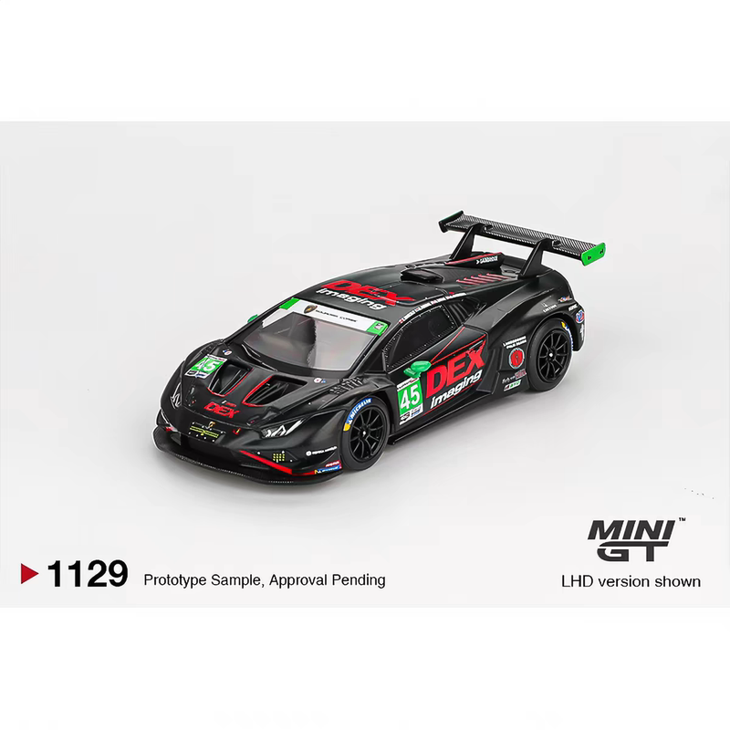 Minigt 1:64 1129 Lamborghini Hurricane Gt3 Evo2 # 45 2024 Imsa Car Model