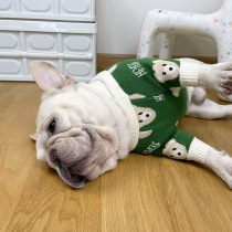 Fall Winter Heating Warm Fighter Sweater Christmas Green Bago Diesel West Heights than Panda Pet Cover