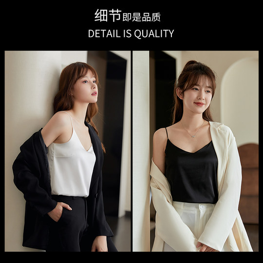 冰丝美背吊带背心带胸垫免穿文胸一体式内衣薄款夏季打底抹胸上衣