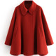 100% ຜ້າຂົນຫນູສອງດ້ານຂອງແມ່ຍິງຜ້າຂົນສັດບໍລິສຸດຂອງແມ່ຍິງ 2022 ດູໃບໄມ້ລົ່ນແລະລະດູຫນາວໃຫມ່ loosening Korean style cashmere woolen coat