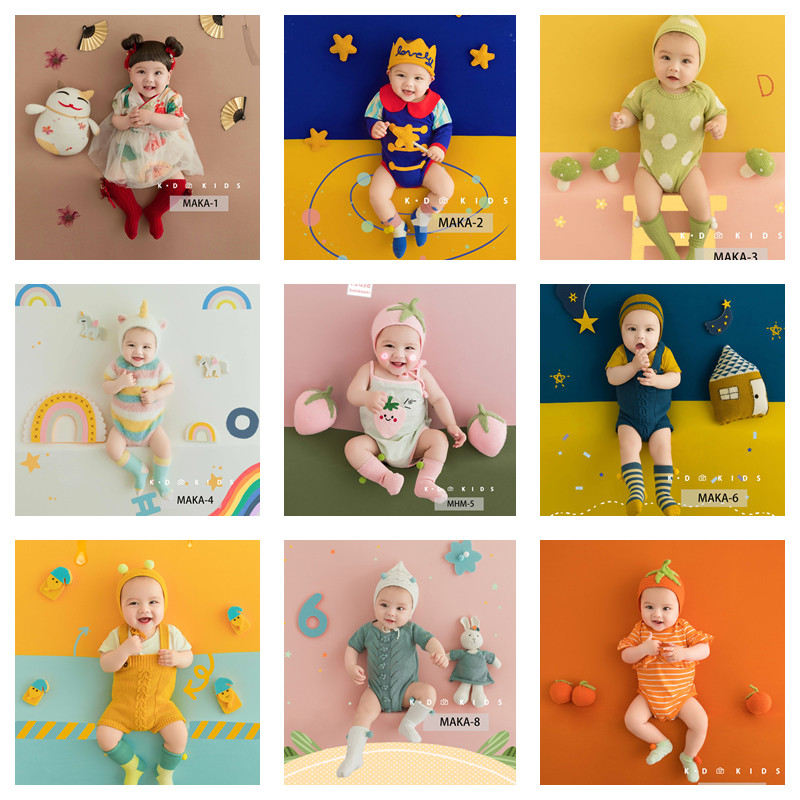 Hundred days baby photo clothes baby photo - themed clothes movie building KD children's clothing 2021 exhibition new suit