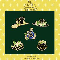 Magic Workshop Embroidered Cloth with Bag Hand Ledger DIY Decorative Hat Clothing Cat Pattern Patches Stickleback Glue Ironing