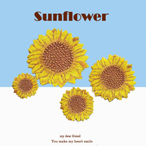 Sunflower Embroidered Cloth with Bag Coated with Pants Hand Ledger 100 lap DIY Decorative Patches Post Back Glue Ironing