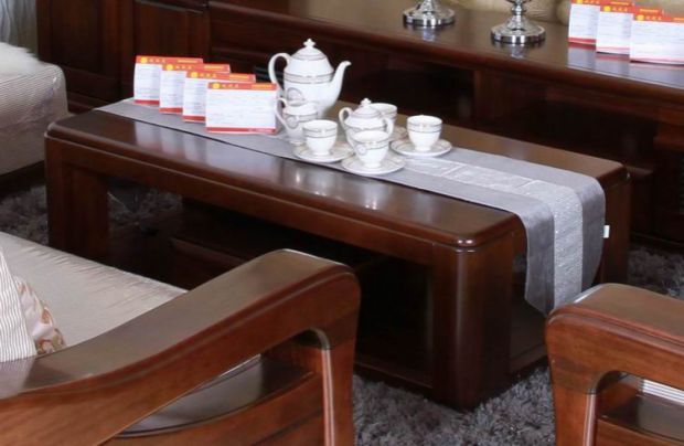 Nội thất Thượng Hải Yongxing Thương hiệu Gỗ Rắn Sofa Bàn cà phê Phòng khách Tủ TV Full Teak U5 - Bộ đồ nội thất giường