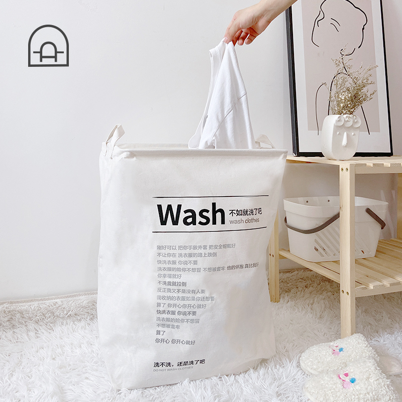 Dongha Light Luxury Basket Cotton Flaw Folded Trash Trash Dirty Clothes Laundry Basket