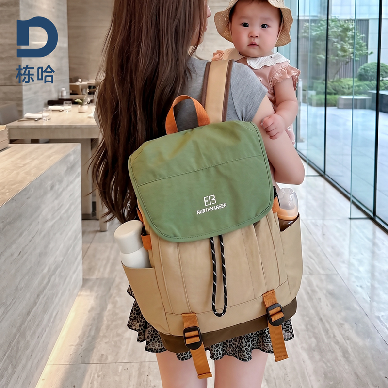 Dongha Mommy Bag Backpack for Mother and Baby, Lightweight and Portable, Large Capacity Mommy Bag, Baby Outing Backpack Storage Bag