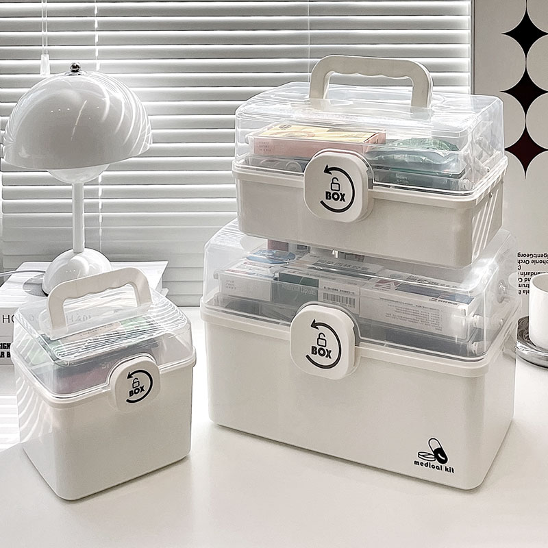 Medicine Box Home Clothing Home Multilayer Large-capacity Medicines Drug containing box Chest Urinating Portability Medical Box-Taobao