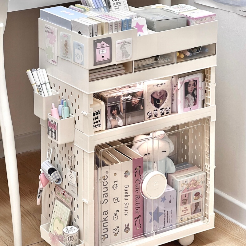 Trolley Storage Rack, Hole Board Next to Dormitory Desk, Floor-Standing Movable Backpack Storage Rack, Stationery Student Bookshelf Trolley Storage Rack, Hole Board Next to Dormitory Desk, Floor-Standing Movable Backpack Storage Rack, Stationery Student Bookshelf
