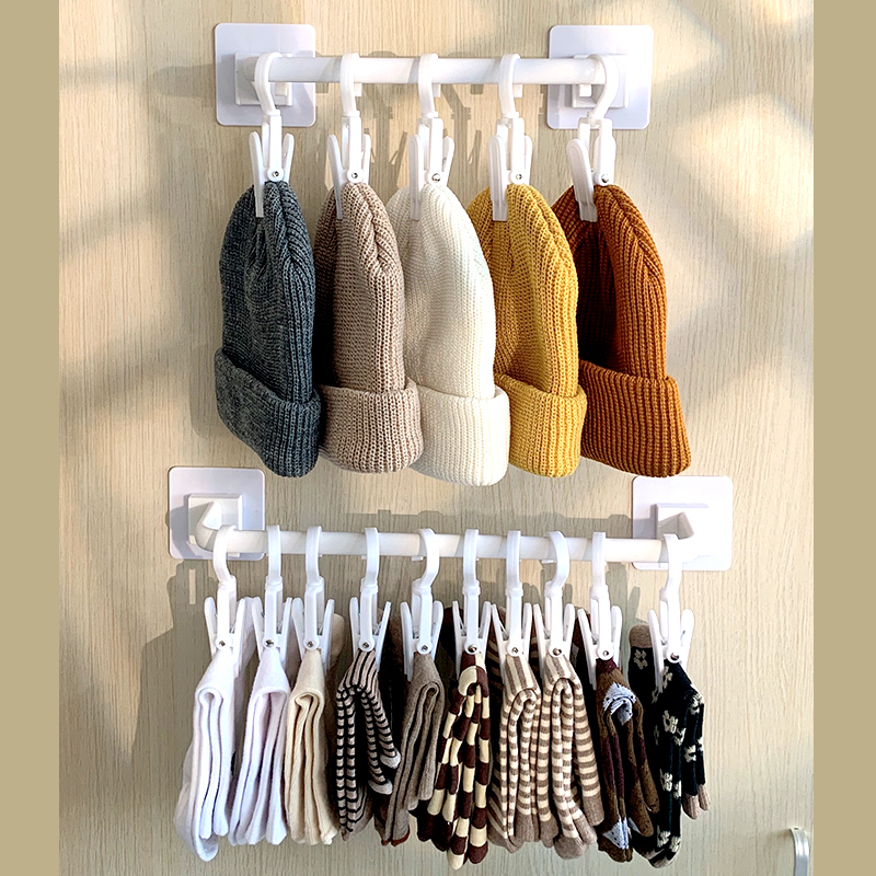 Dormitory socks hat storage clip artifact multi-function clip hat clip hook glove clip wardrobe storage