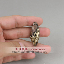 Pure copper red copper pendant small pendant Matsushita boy gilt gold key chain accessories