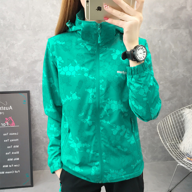 Autumn and winter women's stormtrooper jacket single coat plus velvet warm jacket Elastic breathable windbreaker women's outdoor sports mountaineering suit suit