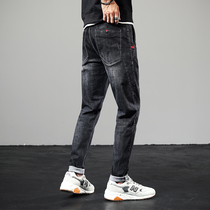 Spring pants mens Korean version of the trend Harun jeans mens loose straight wild casual spring and summer mens trousers