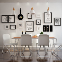 Modern Minimalist Restaurant Background Wall Decoration Painting Creative Wall Hanging Painting New Chinese Dining Hall Photo Frame Composition Wall Painting