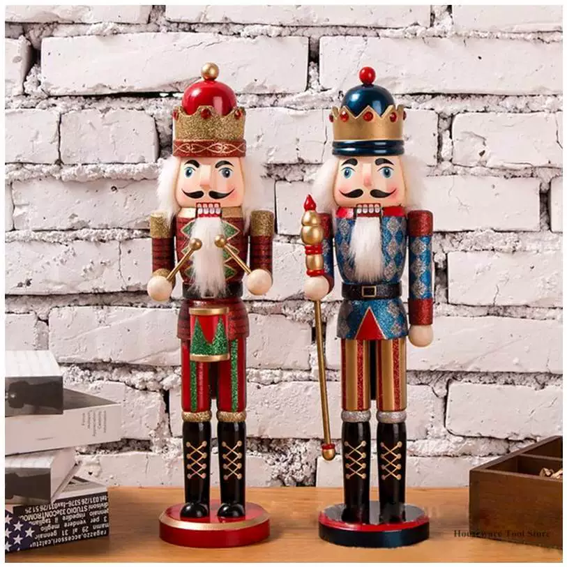 [NutCraCker Рождественский подарокPU puppet 38 см блестящий пудровый шиммер]