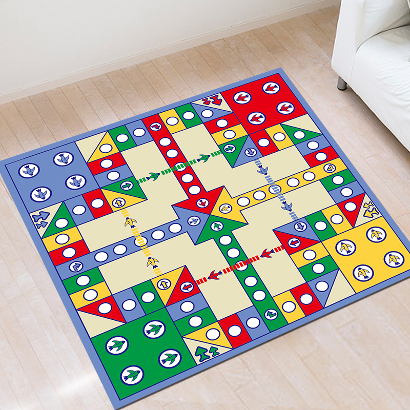 Children Flying Chess Rug Oversize Bifacial Large Number Jumping Checkers Adult Great Multimillionth Game Chess Puzzle Toy