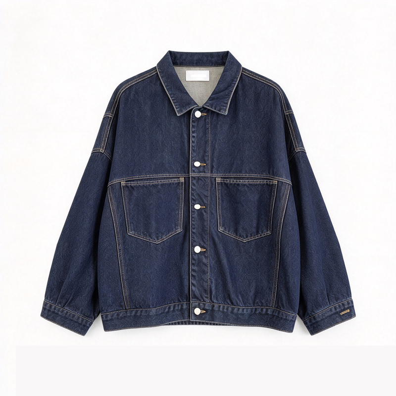 【Exclusive to Da Pan】Denim Lapel Korean Style Age-Reducing Jacket 21810 【Exclusive to Da Pan】Denim Lapel Korean Style Age-Reducing Jacket 21810