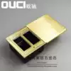 Ou Chi flat push type all copper ground plug Flat push slide cover side slide empty frame ground plug All copper ground plug waterproof bottom box