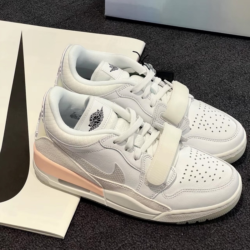 Nike Aj312 Jordan Legacy White Pink Low-Top Cow Leather Retro Sneakers Women's White Hf3182 Nike Aj312 Jordan Legacy White Pink Low-Top Cow Leather Retro Sneakers Women's White Hf3182