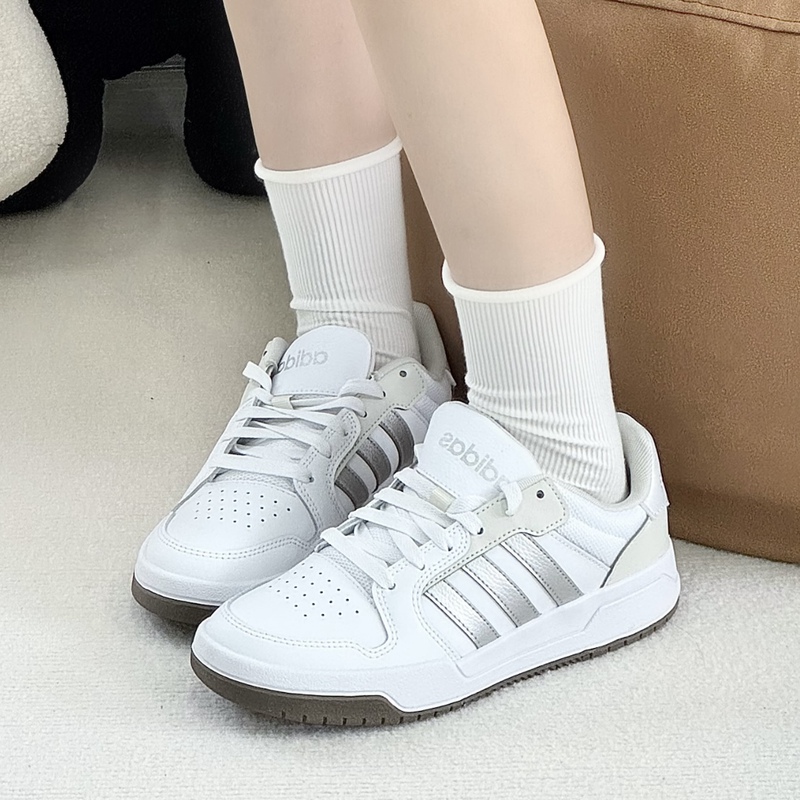 Adidas White Sneakers for Men and Women, Low-Top Casual Leather Shoes, Versatile Couple Shoes, Leather Casual Sports Shoes Jp9959
