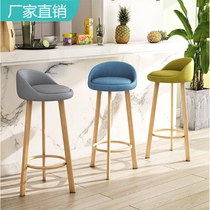 Bar chair light luxury modern minimalist back stool front chair bar Nordic home high stool bar chair bar chair bar stool
