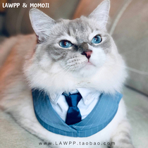 Hong Kong MOMOJI pet collar Central Elite Suit Tie to Work Rabbit Cat Cat Dog Enclosure For a Saliva Scarf