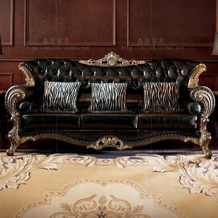 Eurostyle Sofa Combo style extravaganza Villa Full Wood Engraving Head Layer Bull Leather Art Sofa Italian Furniture 