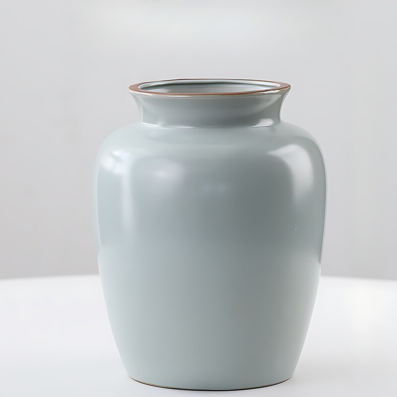 Ruyao Retro Ceramic Vase for Living Room Flower Arrangement, Fresh Flower Clay Pot, Artificial Flower Homestay Decoration, High-End Hydroponic Vessel