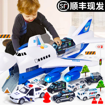 Puzzle alloy model car 2 Inertia toy plane 3 Engineering 4 Childrens simulation airliner 5-year-old boy baby