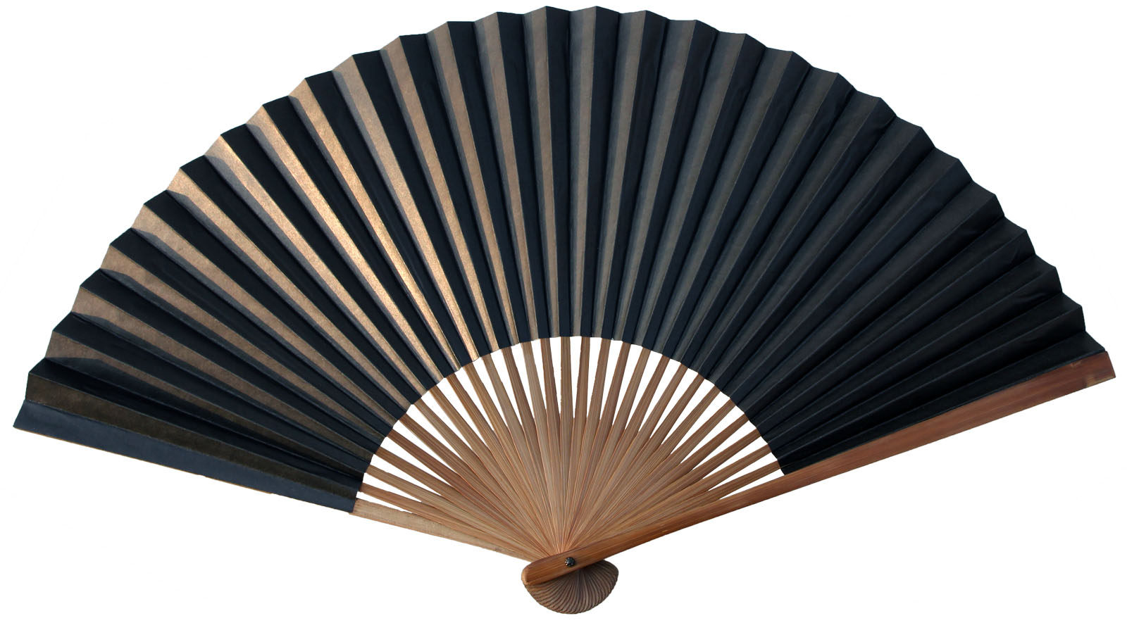 Xianbao imitation Maoquan black paper folding fan Opera practice fan Modern Maoquan black paper fan