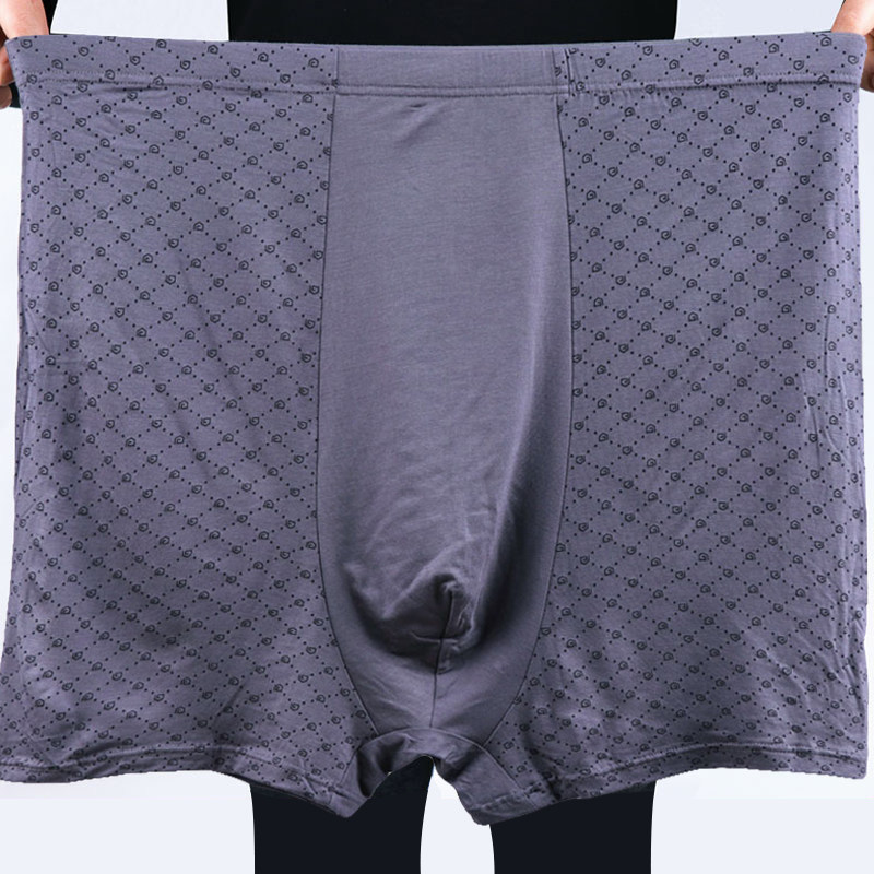 Underwear men plus fat men large size bamboo fiber modal boxer pants middle-aged and elderly high waist deep crotch casual shorts