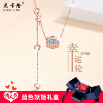 Small waist necklace female summer sterling silver pendant 2021 New light luxury niche senior birthday gift for girlfriend